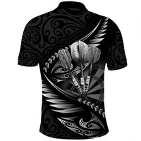 Custom New Zealand Darts Polo Shirt Aotearoa Maori Silver Fern Dart's Name CTM14 - Polynesian Pride