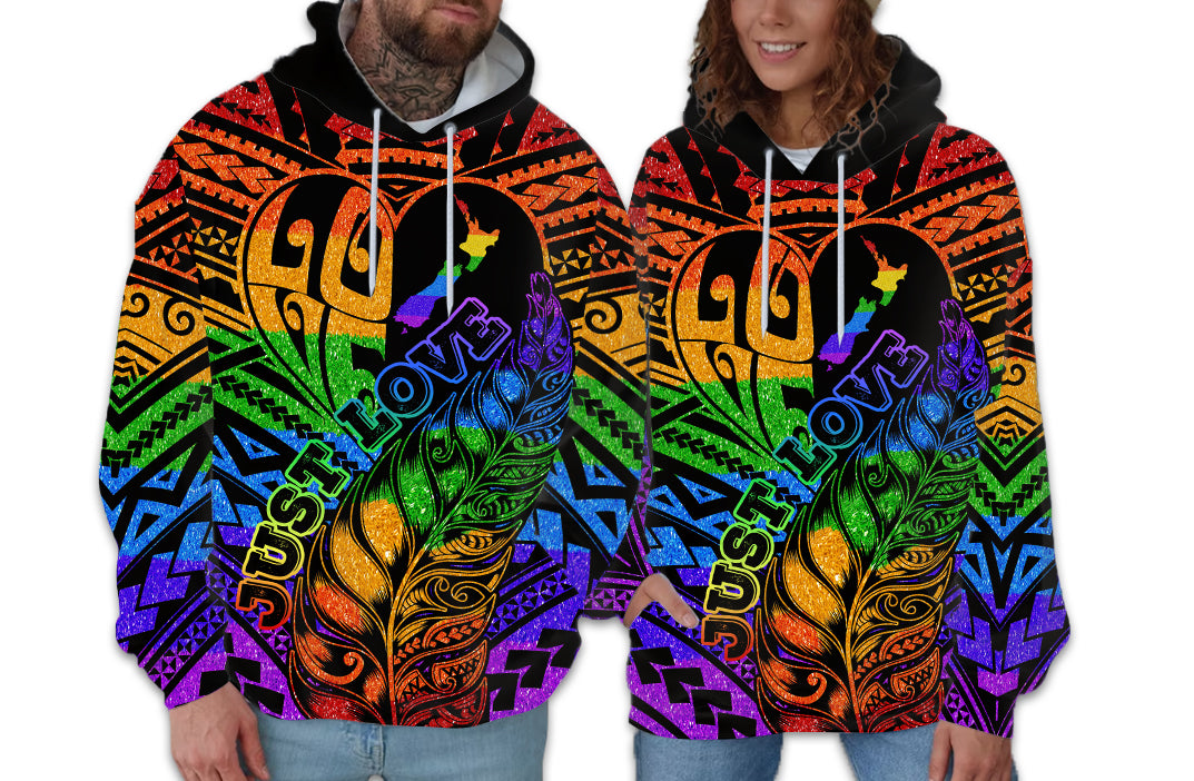 New Zealand LGBT Fern Heart Couple Hoodie Don't judge What You Don't Understand LT9 - Polynesian Pride