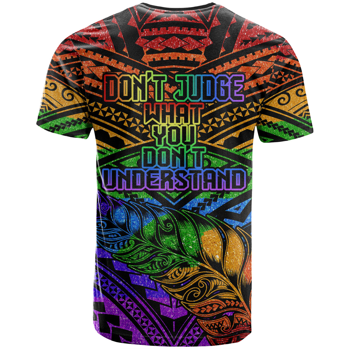 New Zealand LGBT Fern Heart Couple T Shirt Don't judge What You Don't Understand LT9 - Polynesian Pride