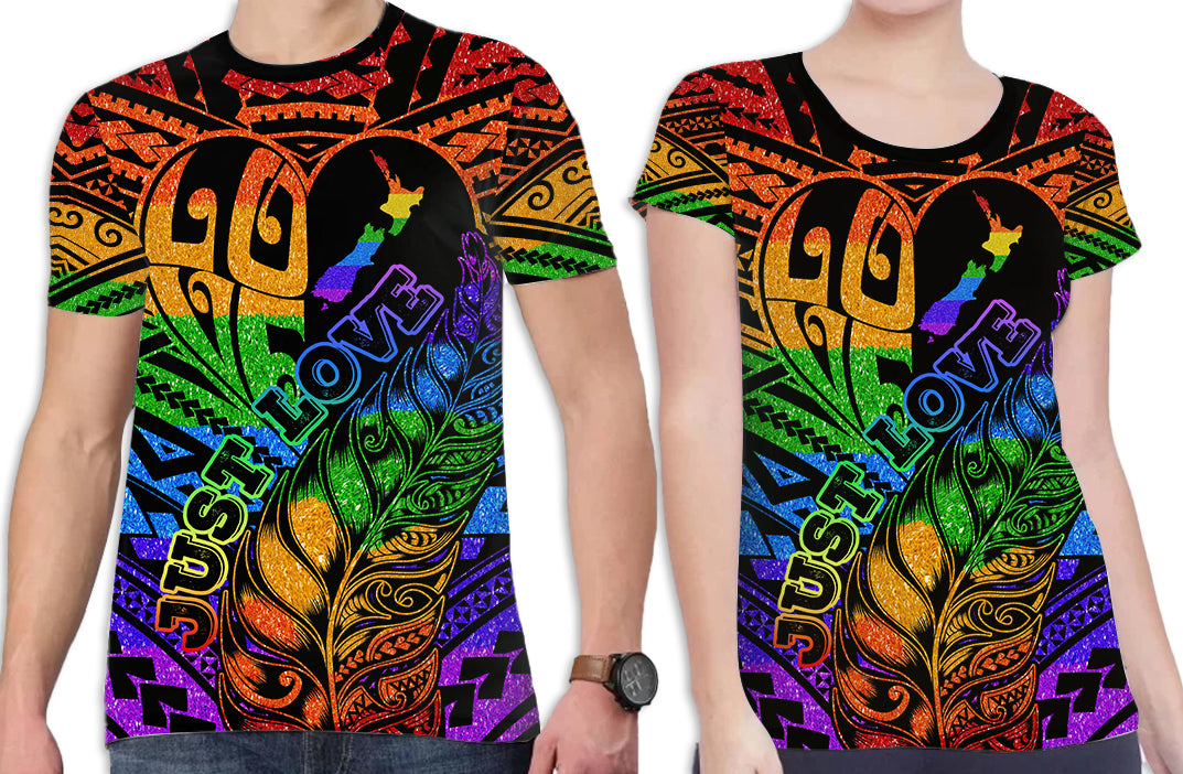 New Zealand LGBT Fern Heart Couple T Shirt Don't judge What You Don't Understand LT9 - Polynesian Pride