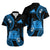 Tokelau Matching Dress and Hawaiian Shirt Tokelauan Tatau with Badge Blue LT14 - Polynesian Pride