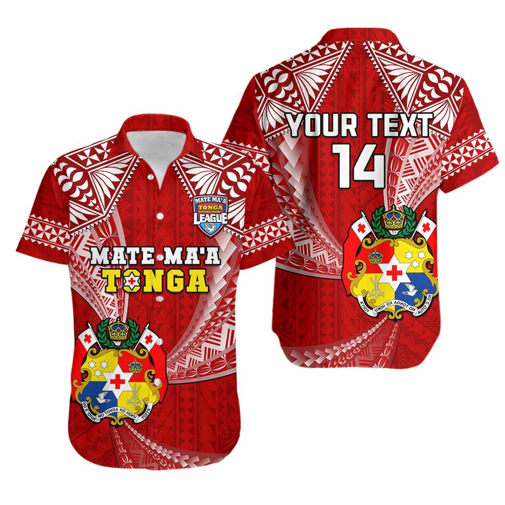 Custom Tonga Rugby Matching Dress and Hawaiian Shirt Mate Maa Tonga Pacific Tongan Ngatu LT14 - Polynesian Pride