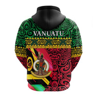 Custom Vanuatu Dreamy Hoodie Flag and Pattern LT13 - Polynesian Pride