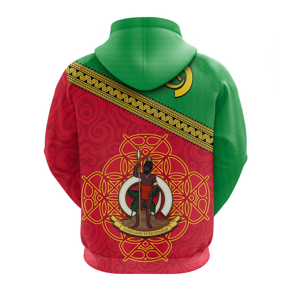 Vanuatu Zip Hoodie Pattern Sand Drawing LT13 - Polynesian Pride
