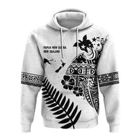 Papua New Guinea New Zealand Hoodie White Maori Polynesian LT13 Hoodie White - Polynesian Pride