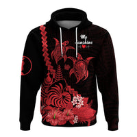 Custom New Caledonia Valentine Couple Love Hoodie My Sunshine Polynesia Turtle Red LT14 - Polynesian Pride