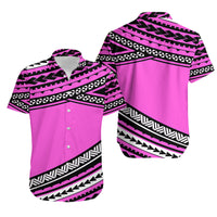 Polynesian Matching Dress and Hawaiian Shirt Simple Pink LT6 - Polynesian Pride