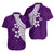 Polynesian Couples Matching Outfits Combo Long Sleeve Dress With Plumeria Flower Purple LT6 - Polynesian Pride
