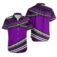 Polynesian Couples Matching Outfits Combo Long Sleeve Dress Simple Purple No.2 LT6 - Polynesian Pride