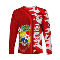 Tonga Unique Long Sleeve Shirt Camouflage with Tongan Pattern LT13 Unisex Blue - Polynesian Pride