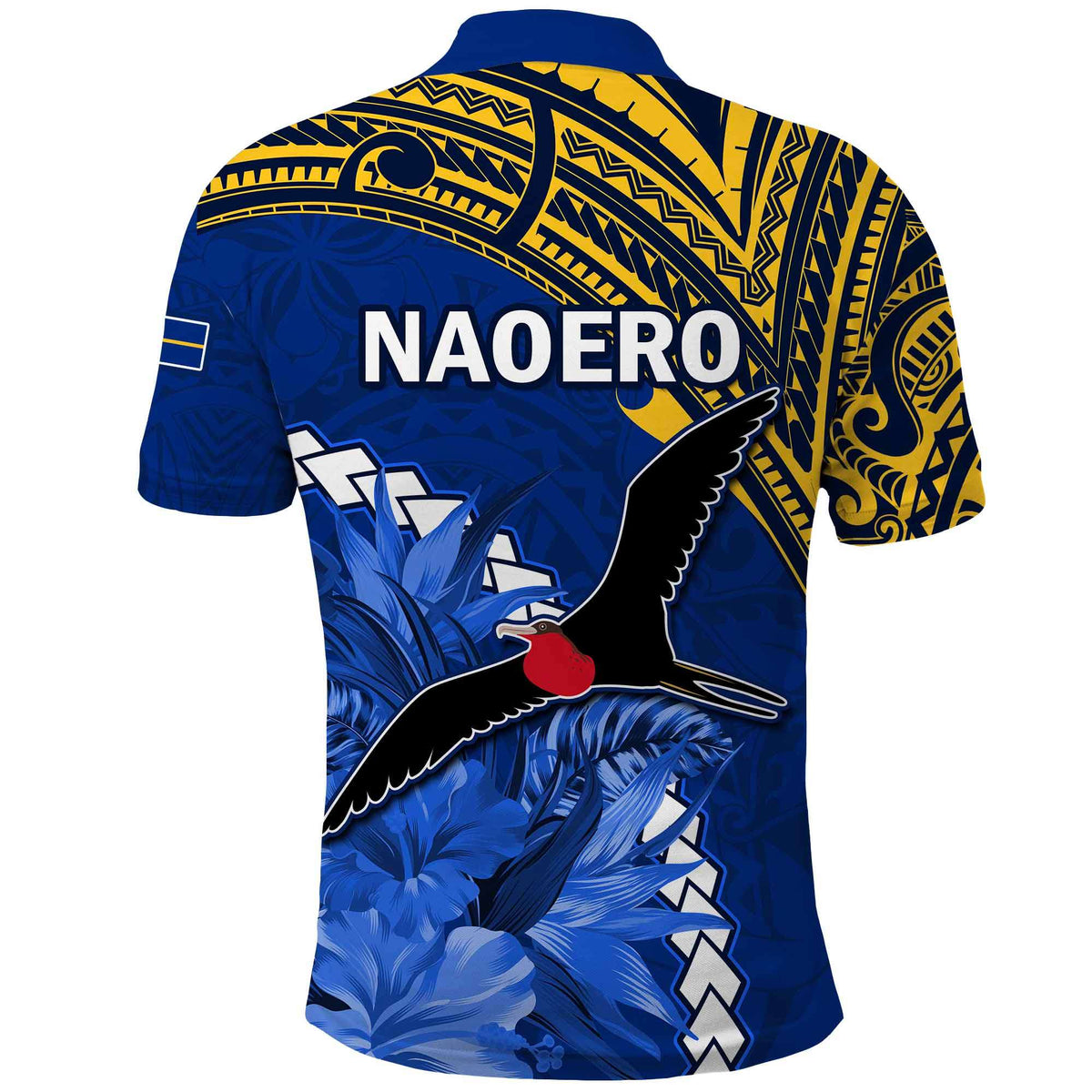 Nauru Coat of Arms Polo Shirt Polynesian With Frigatebird LT9 - Polynesian Pride