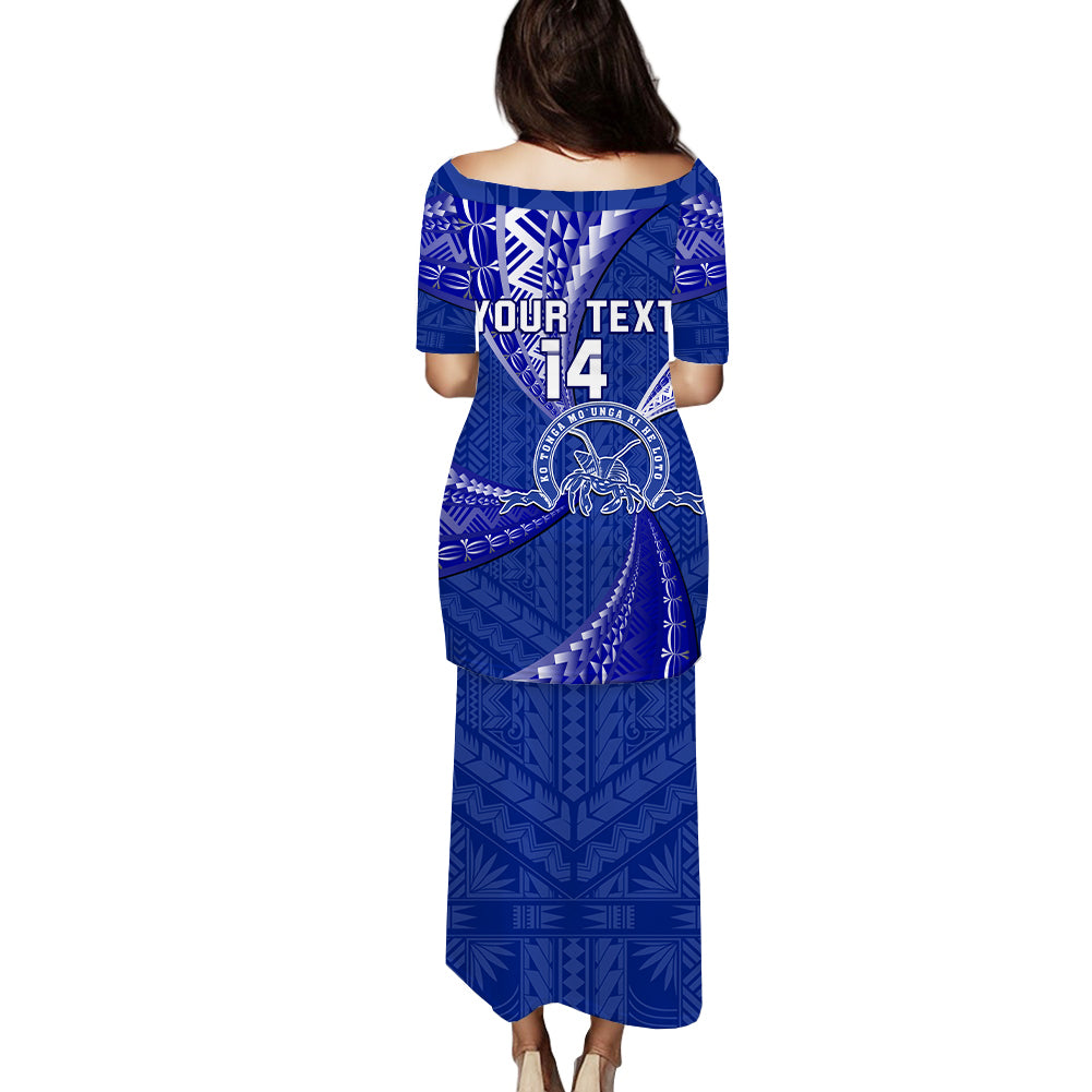 Personalised Tonga Tupou College Puletasi Dress Tongan Ngatu Pattern LT14 - Polynesian Pride
