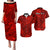 Personalised Hawaii Matching Couple Outfits For Vacation Puletasi Dress and Hawaiian Shirt Red Polynesian Tribal Art LT14 Red - Polynesian Pride