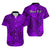 Personalised Hawaii Matching Couple Outfits For Vacation Puletasi Dress and Hawaiian Shirt Purple Polynesian Tribal Art LT14 - Polynesian Pride