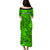 Personalised Hawaii Matching Couple Outfits For Vacation Puletasi Dress and Hawaiian Shirt Green Polynesian Tribal Art LT14 - Polynesian Pride