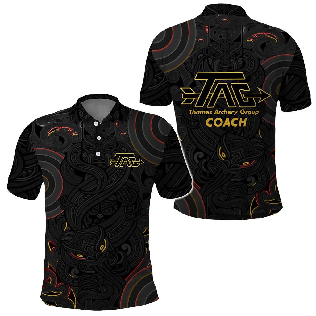 CUSTOMER REQUEST - TAG COACH - 05/10/2026 - Polo Shirt - LT05 Black - Polynesian Pride