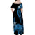 Tokelau Matching Dress and Hawaiian Shirt Tokelauan Tatau with Badge Blue LT14 - Polynesian Pride