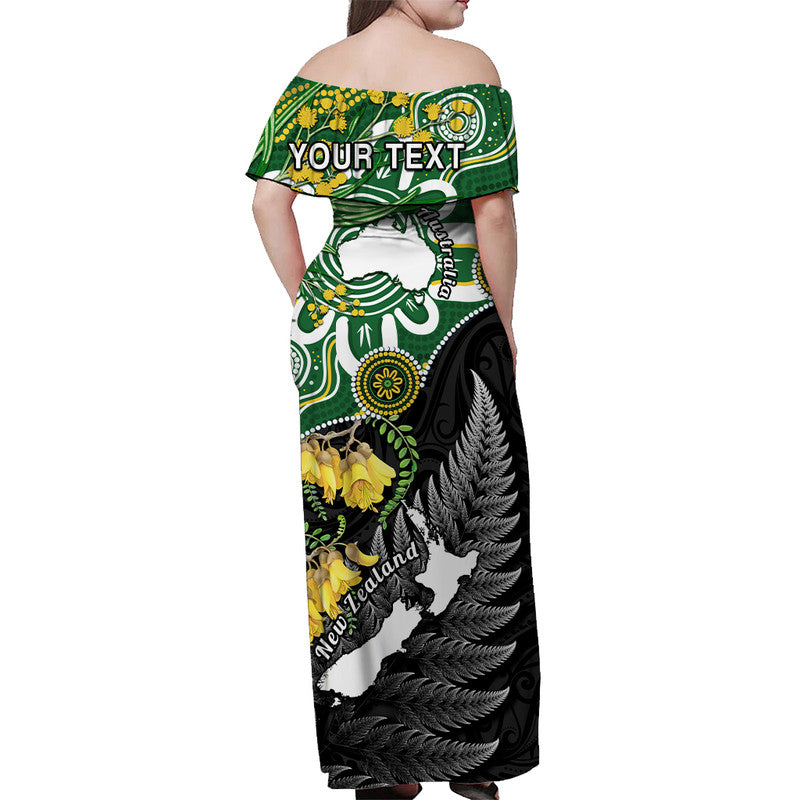Personalised New Zealand And Australia Matching Dress and Hawaiian Shirt Aboriginal Mix Aotearoa Maori Unique LT14 - Polynesian Pride