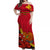 Papua New Guinea Matching Dress and Hawaiian Shirt Polynesian PNG Remembrance Day LT14 No Shirt Red - Polynesian Pride