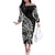 Plumeria Polynesian Couples Matching Outfits Combo Long Sleeve Dress Trending Black LT6 - Polynesian Pride