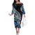 Plumeria Polynesian Couples Matching Outfits Combo Long Sleeve Dress Trending Blue LT6 - Polynesian Pride