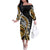 Plumeria Polynesian Couples Matching Outfits Combo Long Sleeve Dress Trending Gold LT6 - Polynesian Pride