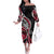 Plumeria Polynesian Couples Matching Outfits Combo Long Sleeve Dress Trending Red LT6 - Polynesian Pride