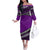 Polynesian Couples Matching Outfits Combo Long Sleeve Dress Simple Purple No.2 LT6 - Polynesian Pride