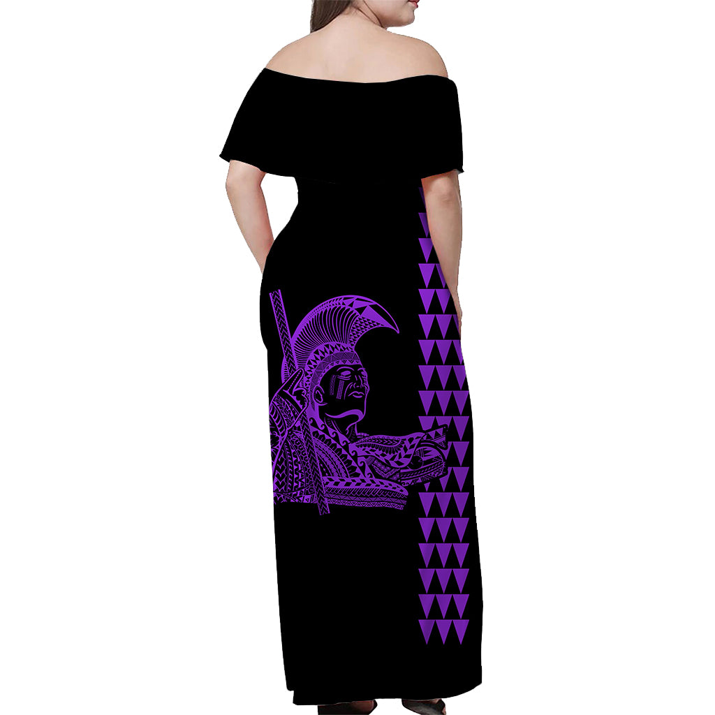 Hawaii Matching Dress and Hawaiian Shirt King Kamehameha Day Purple LT6 - Polynesian Pride
