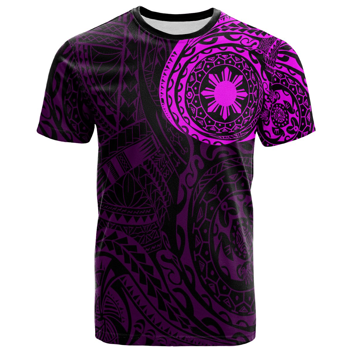 Philippines Polynesian T-Shirt - Polynesian Tattoo Style Adult Purple - Polynesian Pride