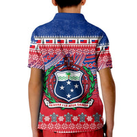 Samoa Christmas Manuia Le Kirisimasi Polo Shirt KID LT6 - Polynesian Pride