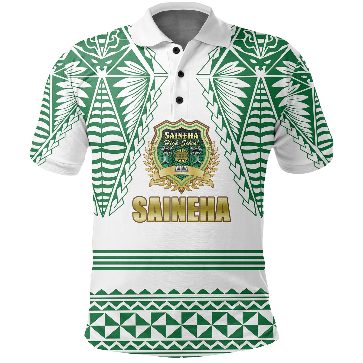 Custom Saineha Tonga Polo Shirt Tattoo Style Special Class of LT16 - Polynesian Pride