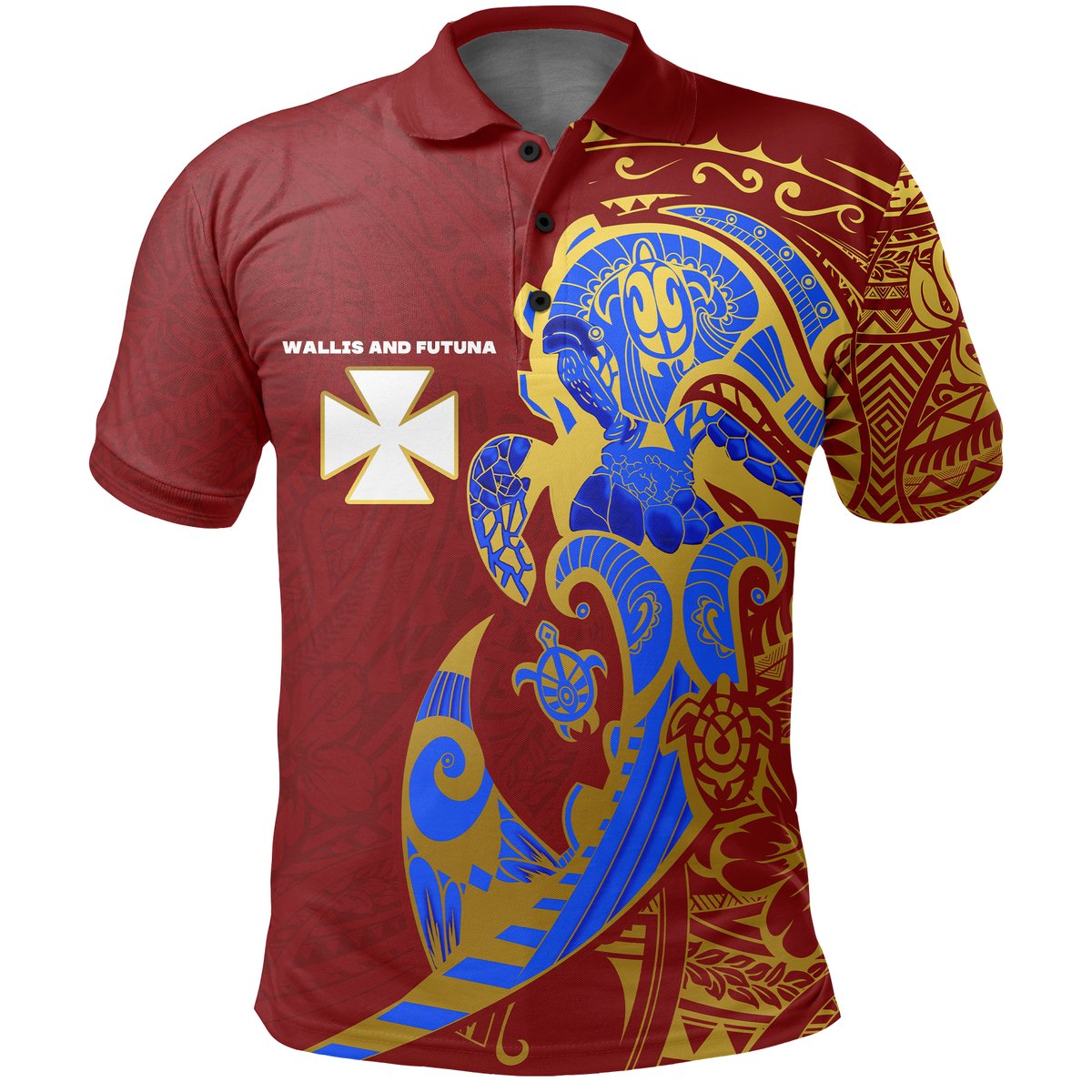 Custom Wallis and Futuna Polo Shirt Polynesian Royal Style LT16 - Polynesian Pride