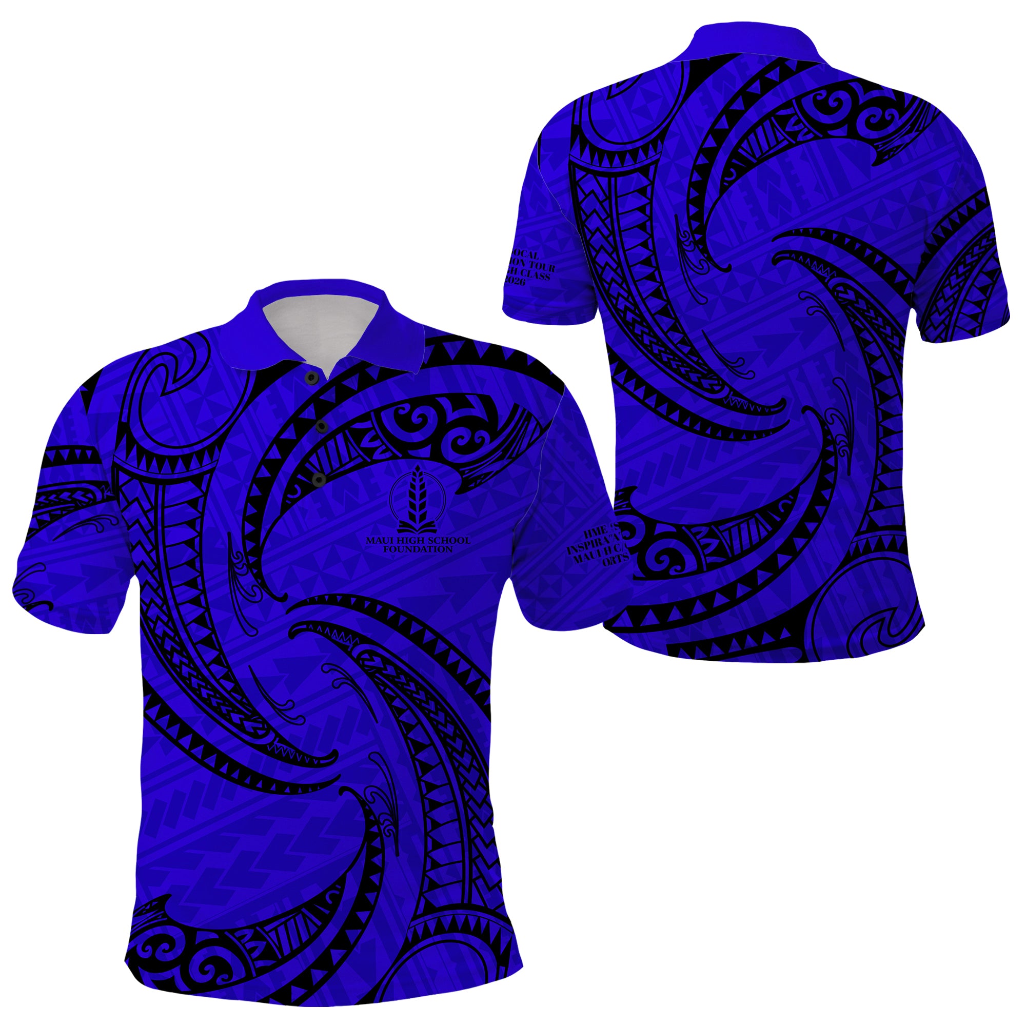 Custom request - MHSF - 22/08/25 - Polo Shirt black on blue LT9