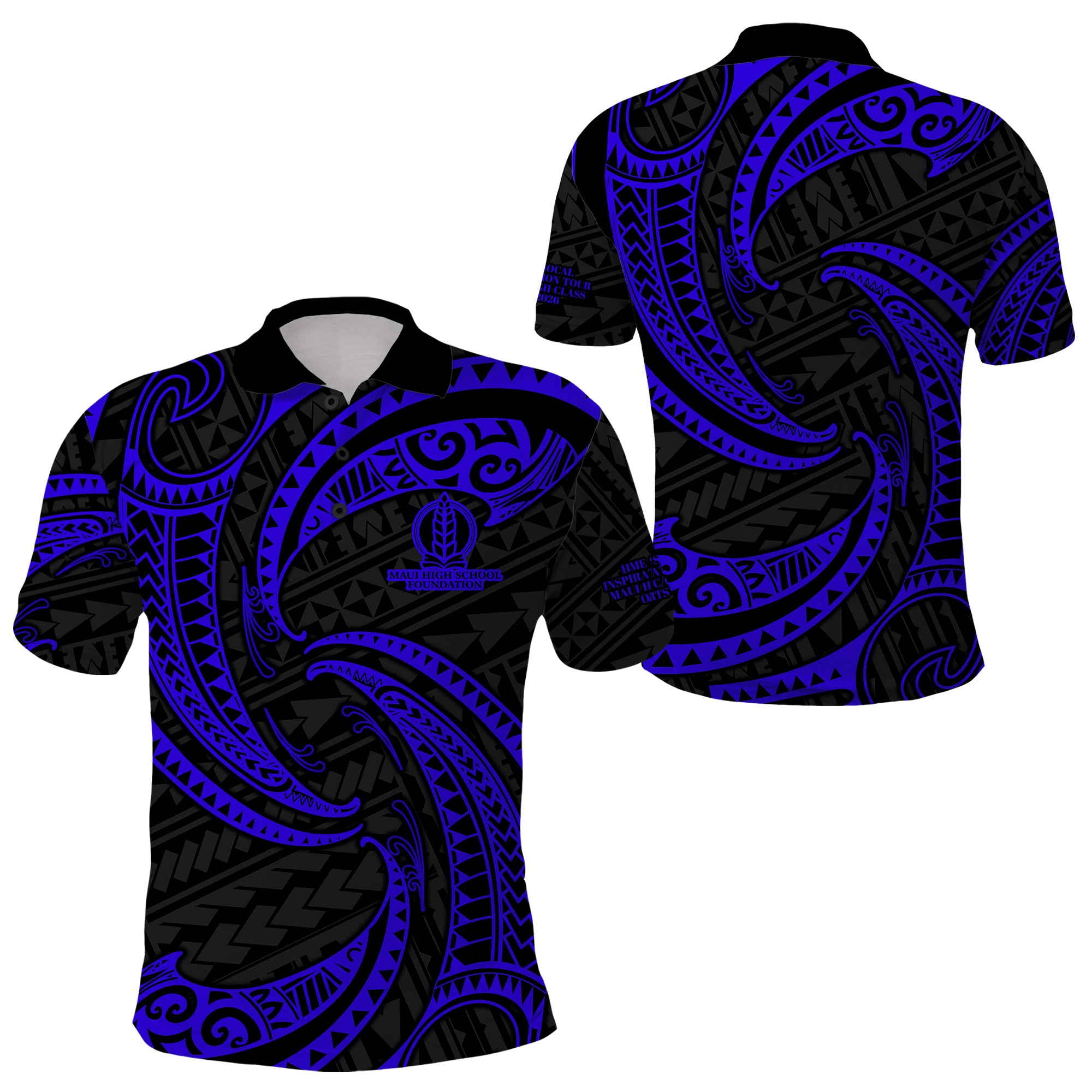 Custom request - MHSF - 22/08/25 - Polo Shirt Blue on Black LT9