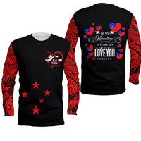 Samoa Valentine Day Couple Long Sleeve Shirt - LT2 No Men - Polynesian Pride