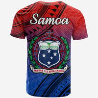 Samoa T Shirt Style Gradient Sporty Original LT13 - Polynesian Pride