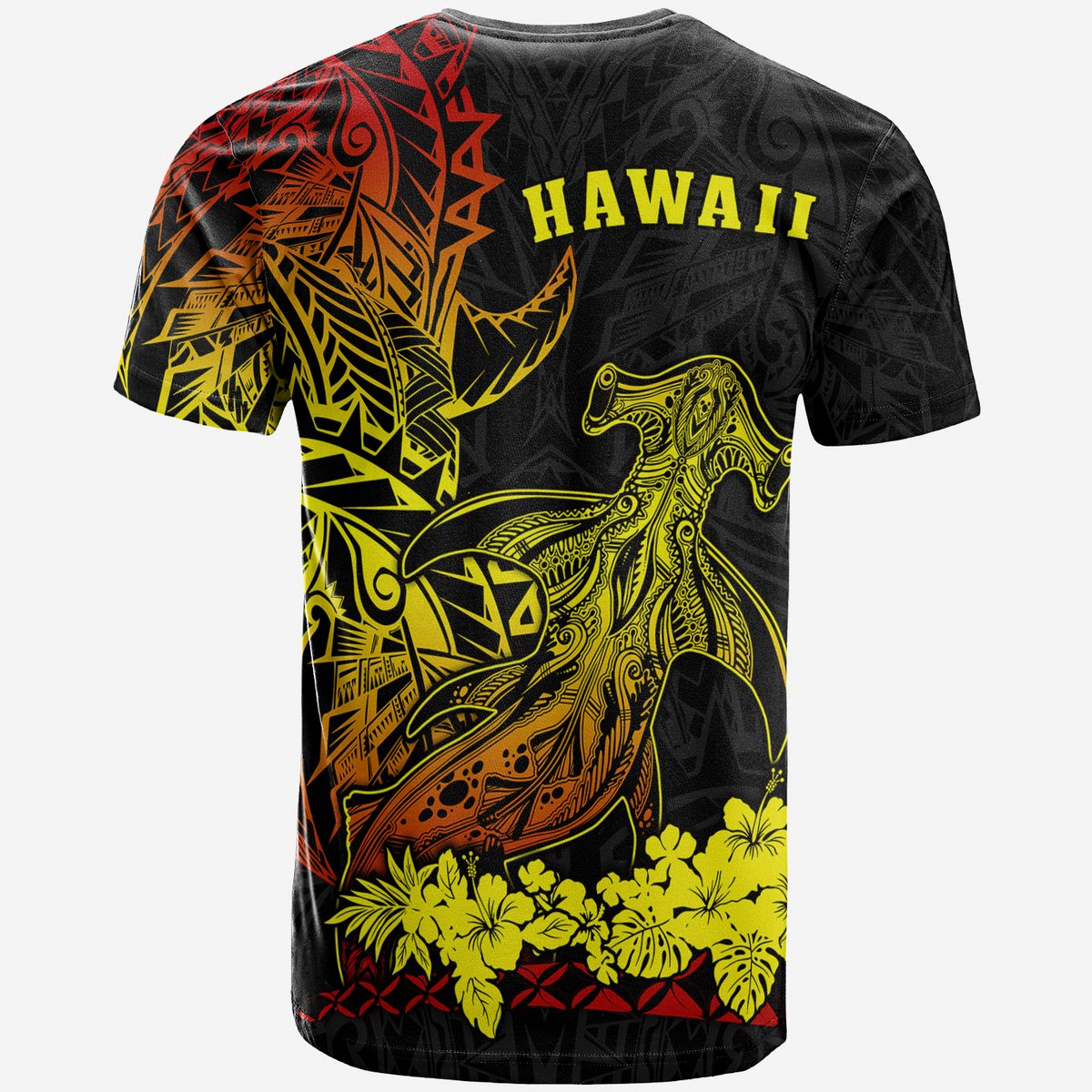 Hawaii Polynesian T Shirt Wild Hammerhead Sharks Fresh Life LT13 - Polynesian Pride
