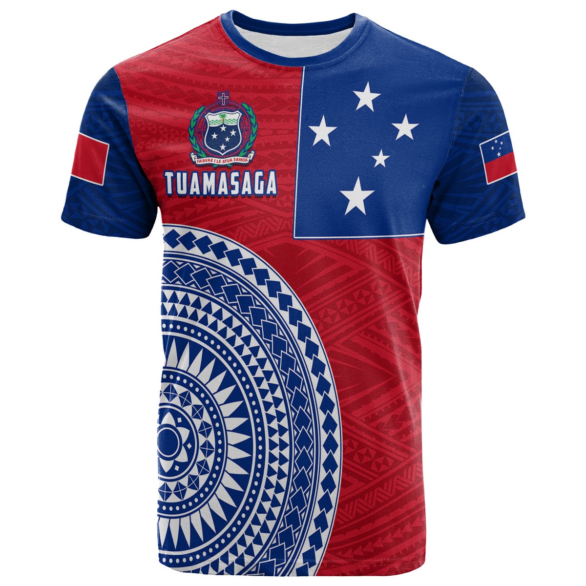 Tuamasaga Samoa T Shirt Polynesian Pattern LT13 Unisex Red - Polynesian Pride