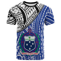 Samoa T Shirt Samoan Pattern Newest LT13 Adult Blue - Polynesian Pride