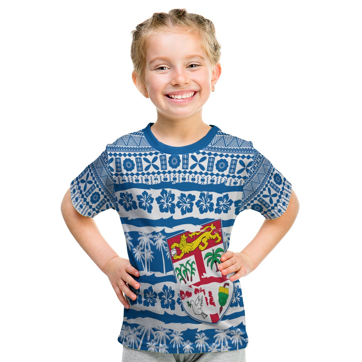 Fiji Polynesian T Shirt Kid Fijian Tapa Pattern LT13 Youth XL Size14 - Polynesian Pride
