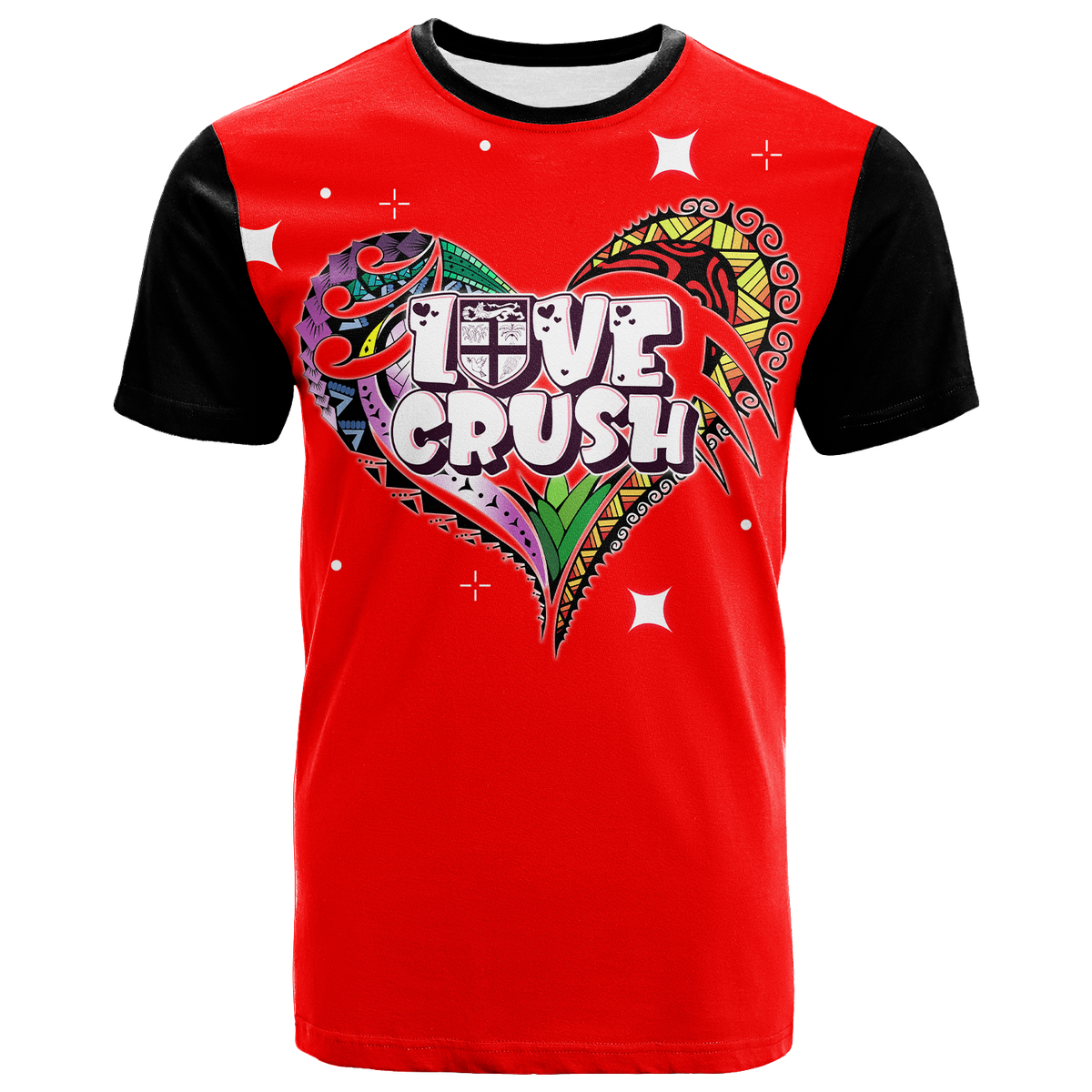 Fiji Valentine Couple Heart T Shirt LT2 - Polynesian Pride