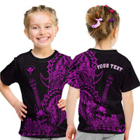 (Custom Personalised) Hawaii Polynesian T Shirt Kid Ukulele Purple LT13 Youth XL Size14 - Polynesian Pride