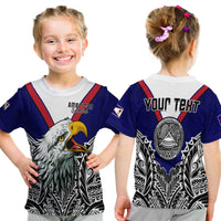 (Custom Personalised) American Samoa T Shirt KID Bald Eagle Mix Polynesian LT13 Youth XL Size14 - Polynesian Pride