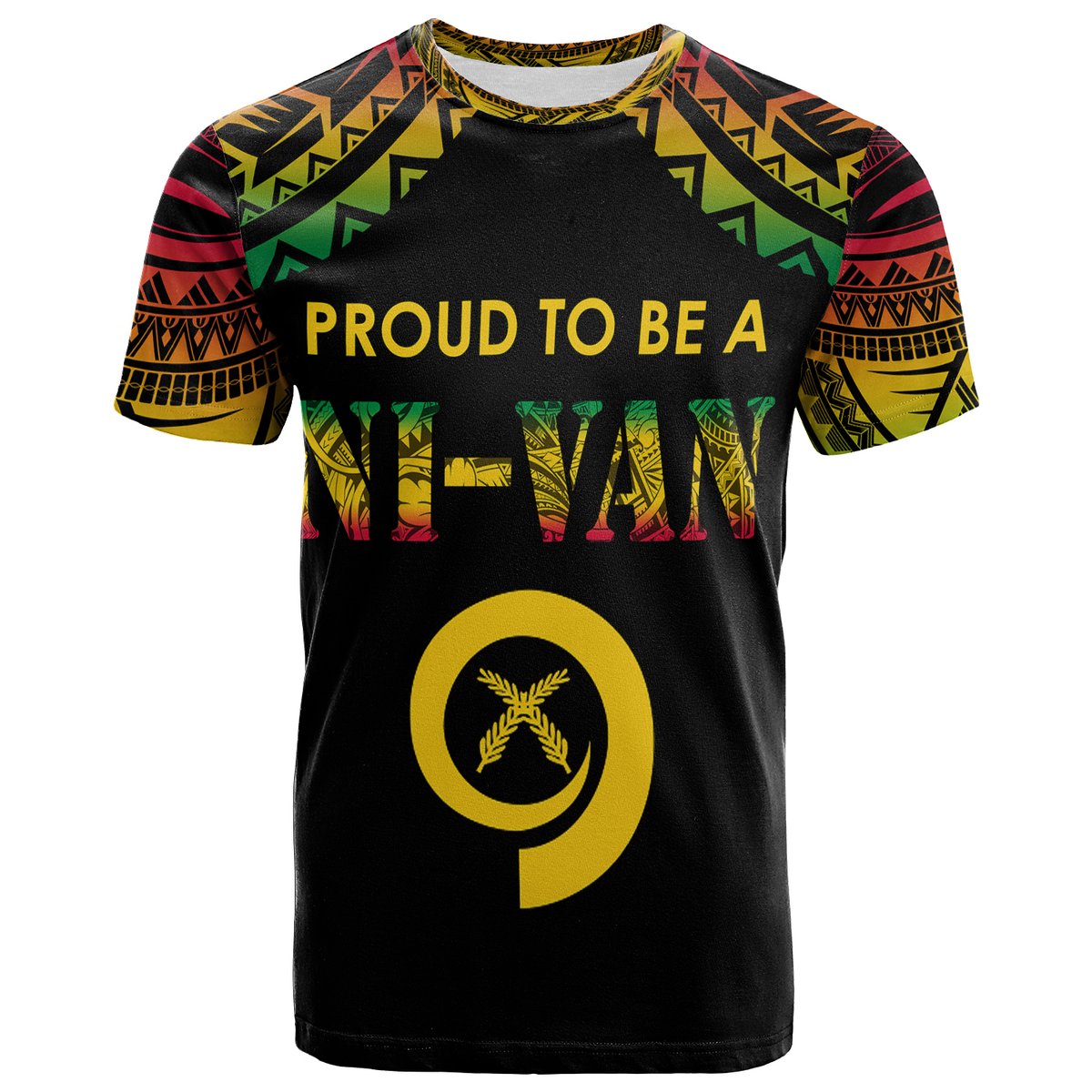 Vanuatu T Shirt Proud To Be A Ni Van Polynesian Patterns LT7 Adult Black - Polynesian Pride
