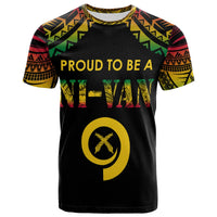 Vanuatu T Shirt Proud To Be A Ni Van Polynesian Patterns LT7 Adult Black - Polynesian Pride