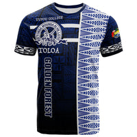 Tonga Tupou College Vaota Koula T Shirt LT7 Navy Blue - Polynesian Pride