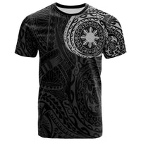 Philippines Polynesian T-Shirt - Polynesian Tattoo Style Adult Grey - Polynesian Pride