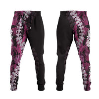 Akala Aloha Hawaii Lei Jogger Pants Tropical Flowers Elegant Vibe - Polynesian Pride