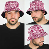 Akala Palaka Quilt Hawaii Bucket Hat Hawaiian Tropical Monstera Sea Turtle